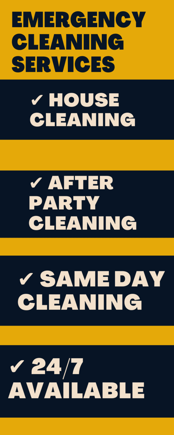 Emergency cleaning services. Cleanup