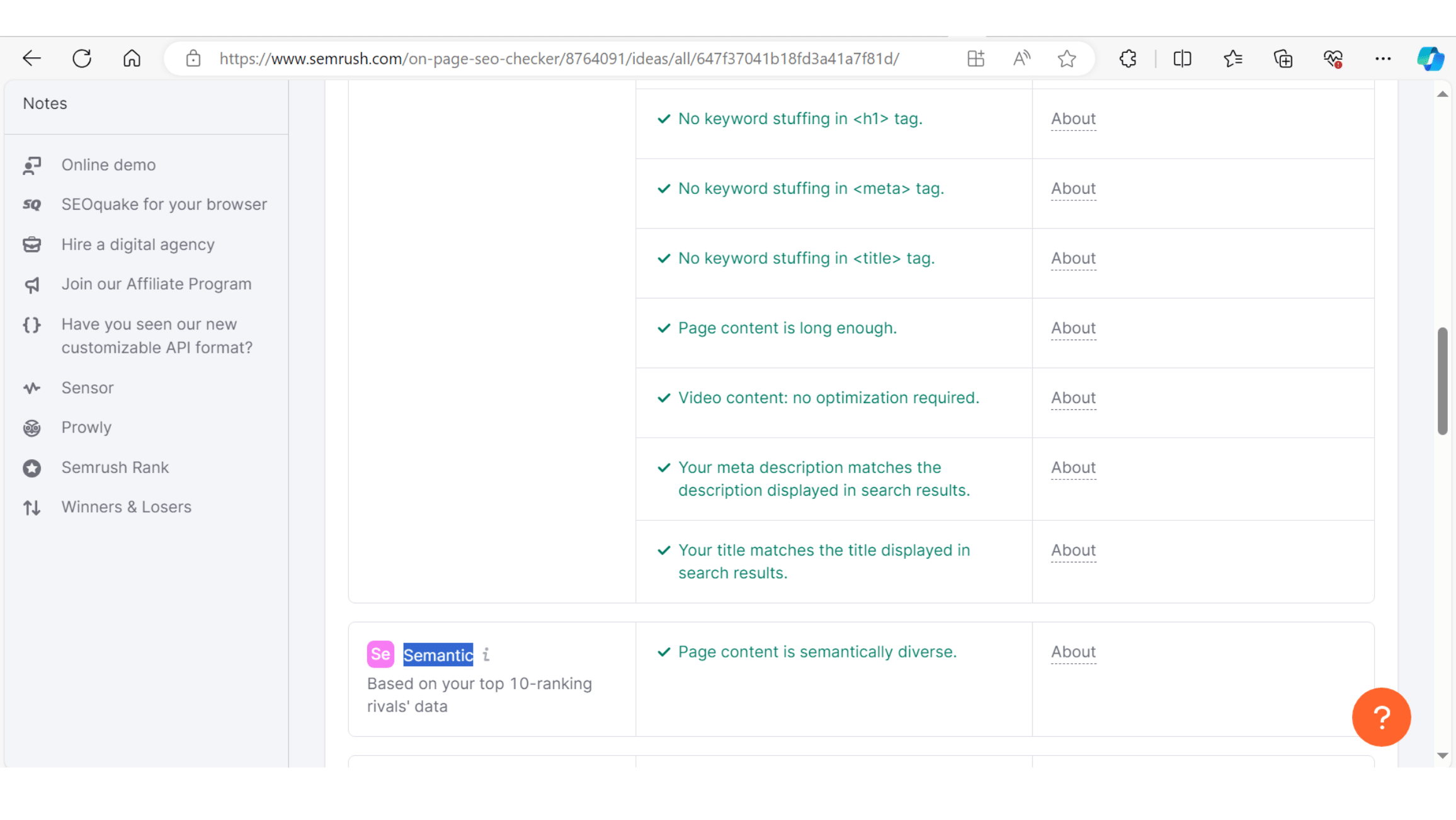 SEMRUSH semantic content tool SEMRUSH semantic content tool