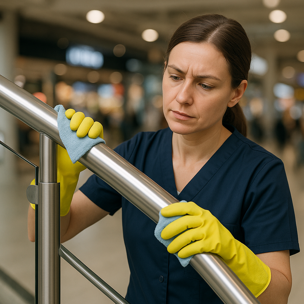Understanding the challenges of high traffic stair railings cleaning
