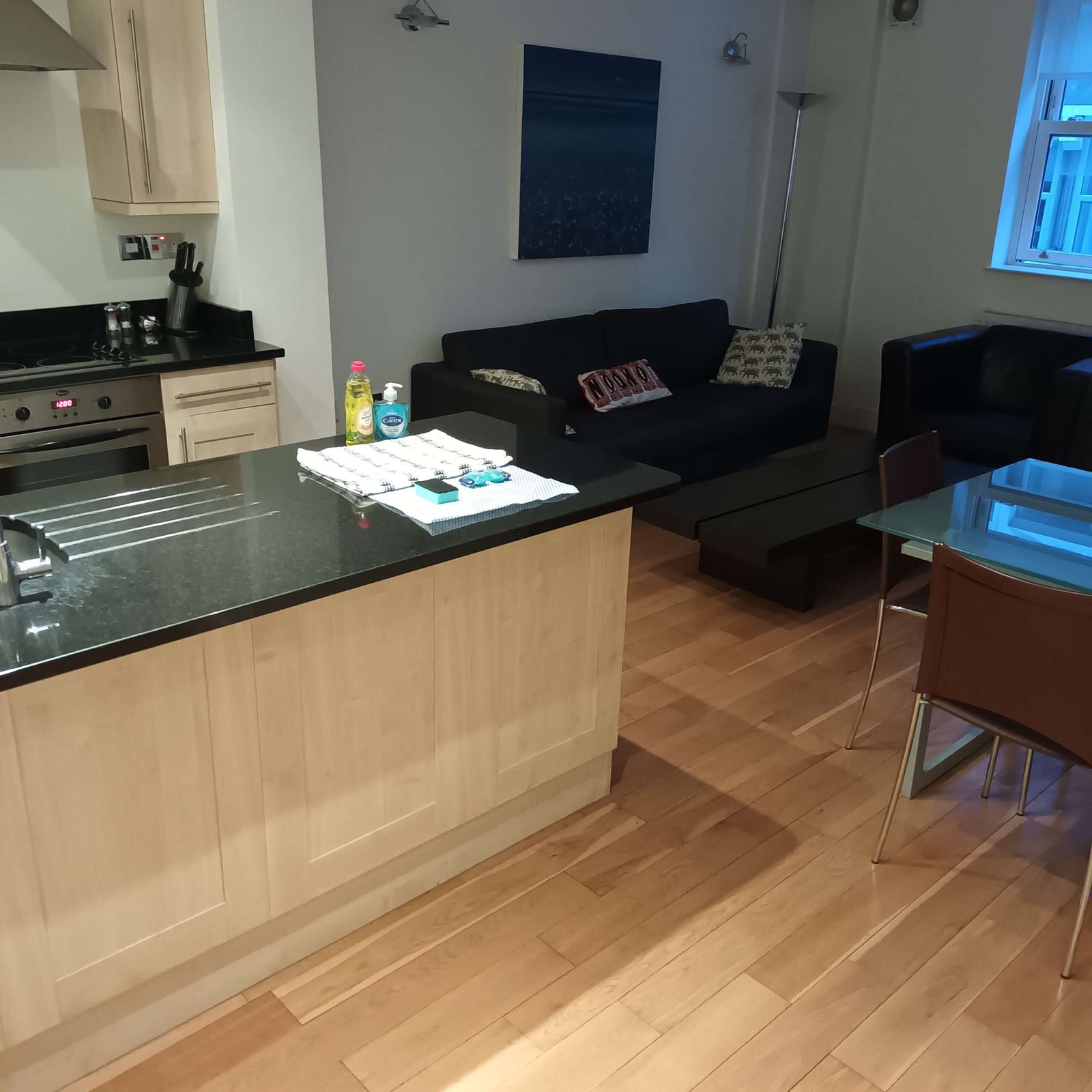 Sparkling clean kitchen and living room transformation